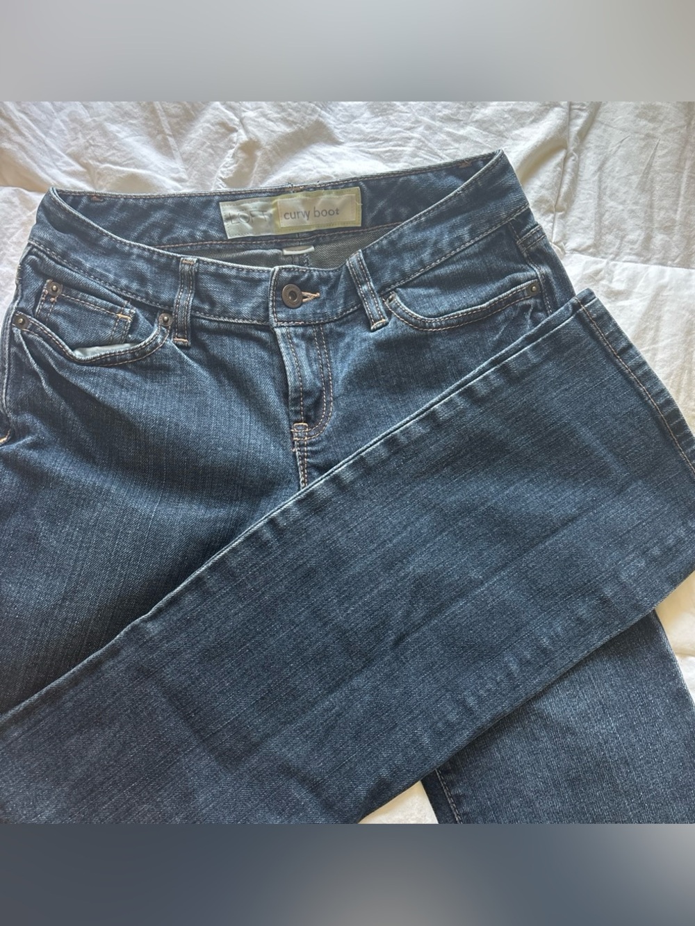 LOFT Dark Blue Boot Cut Jeans